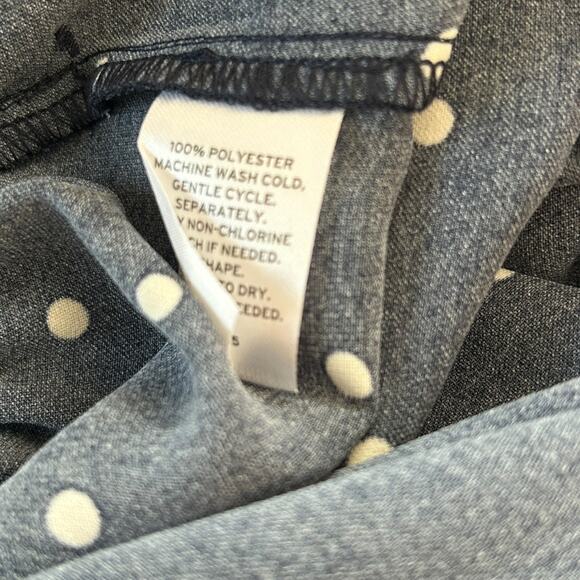 Nordstrom Blue Polka Dot Rack Pull-On Midi Skirt Size X-Large - Picture 4 of 4